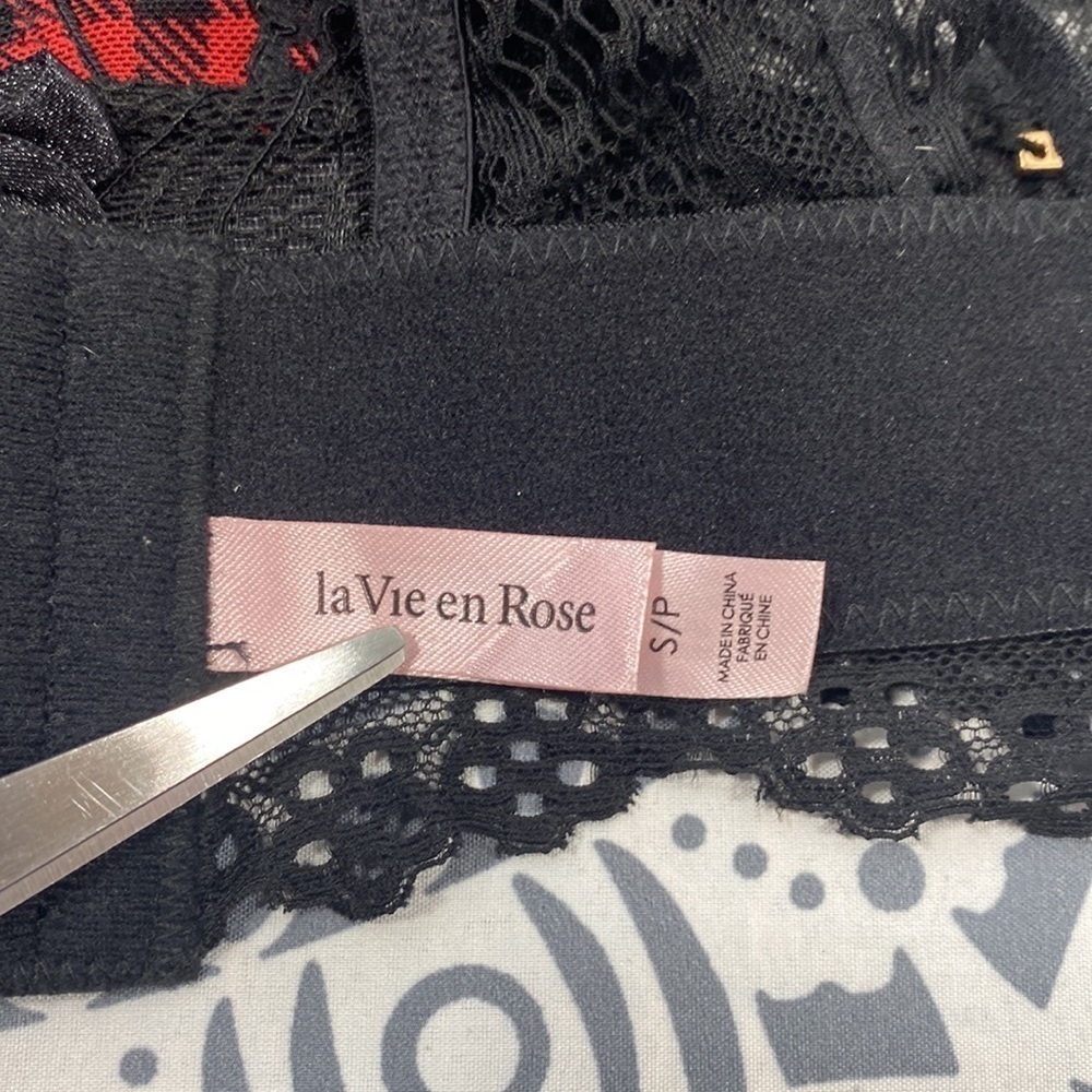 NWOT LA VIE EN ROSE lace and plaid bra​​​​​​​​​​​ - Picture 9 of 11